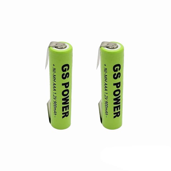 باتری نیم قلمی قابل شارژ جی اس پاور مدل GS-900mAh بسته دو عددی