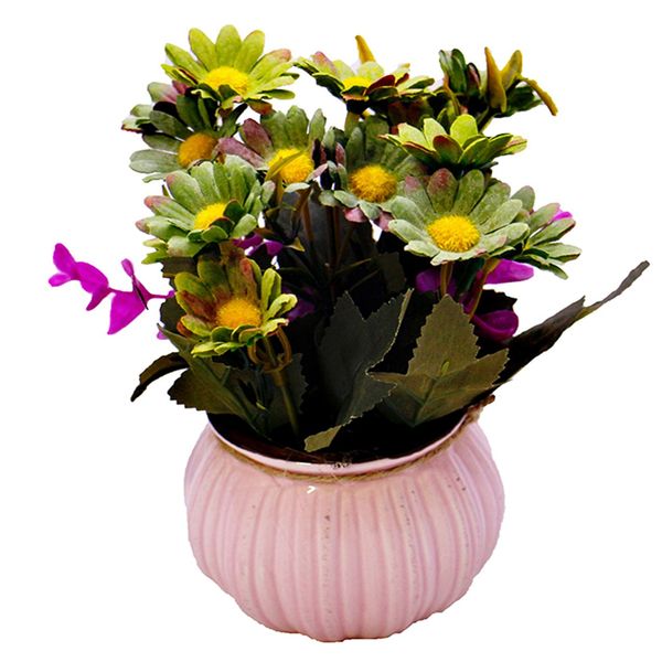 گلدان به همراه گل مصنوعی ایرسا مدل ceramic-3