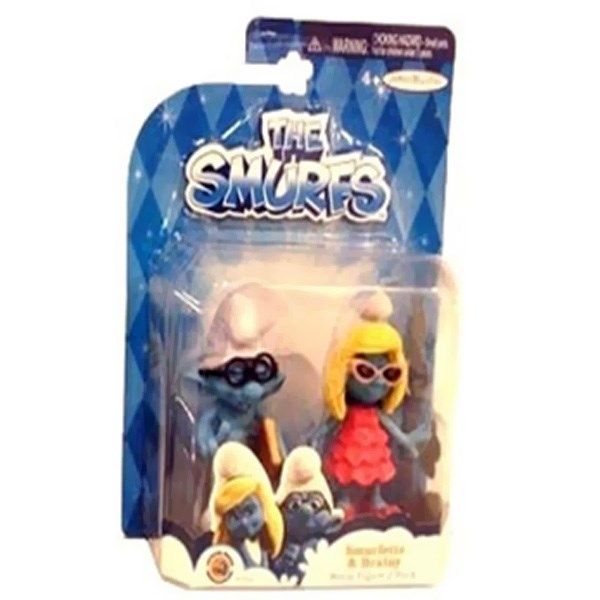 عروسک اسمورف مدل Smurfette و Brainy بسته دوتایی سایز 1
