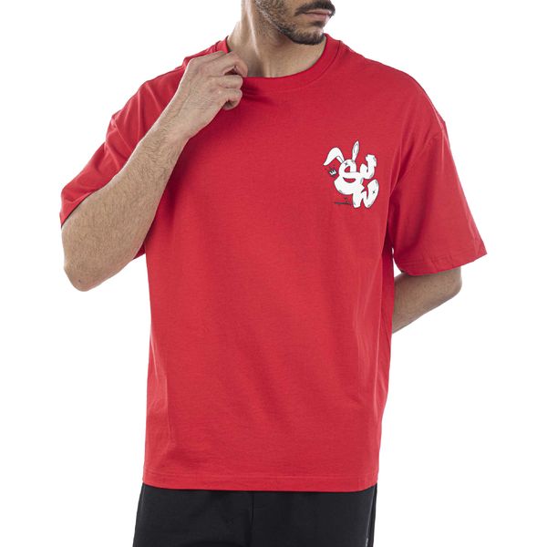 تی شرت آستین کوتاه مردانه جین وست کد 1551435 رنگ قرمز