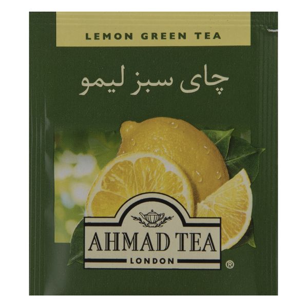 چای سبز کیسه ای احمد با طعم لیمو بسته 25 عددی