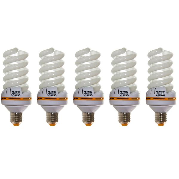لامپ کم مصرف 26 وات اوکس مدل CFL26X5 پایه E27 بسته 5 عددی
