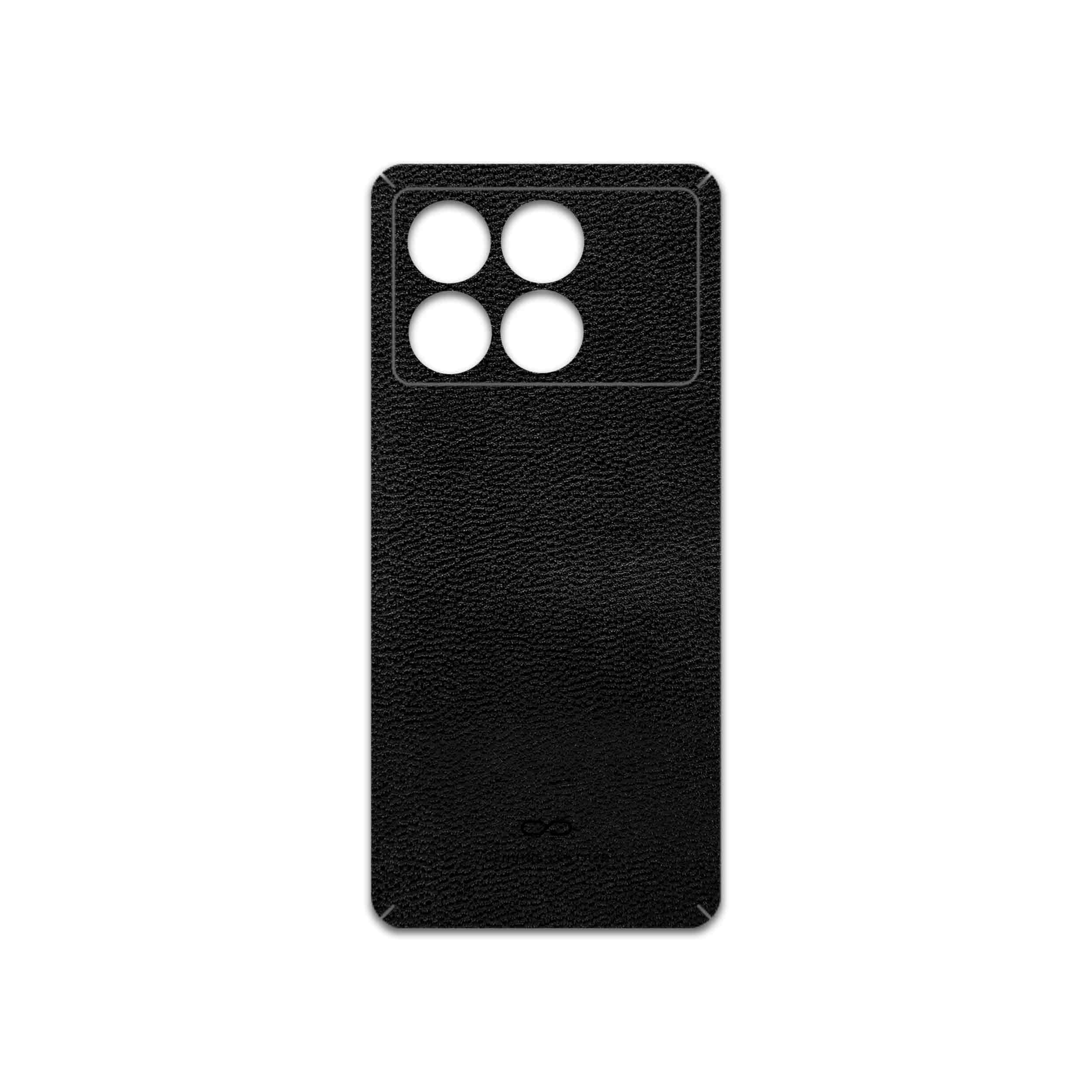 برچسب پوششی ماهوت مدل Black-Leather مناسب برای گوشی موبایل شیائومی Poco X6 Pro