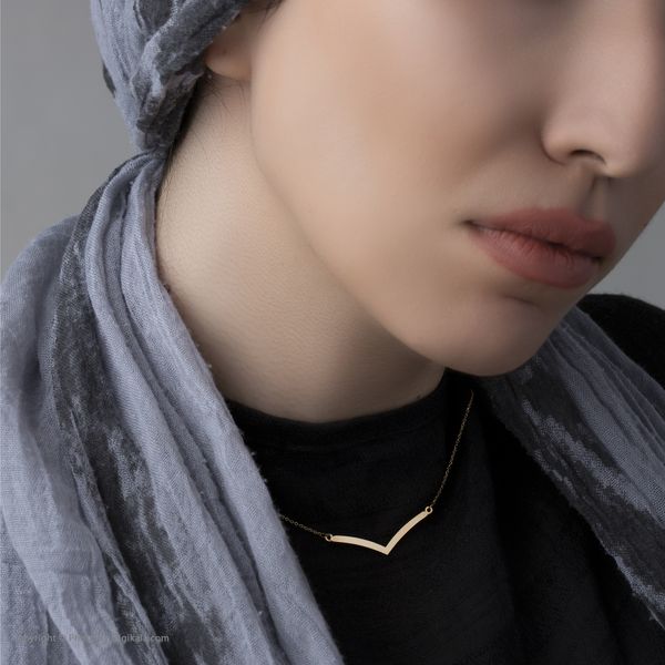 گردنبند طلا 18 عیار زنانه ماهک مدل MM0404 طرح هفت باز - دلبری