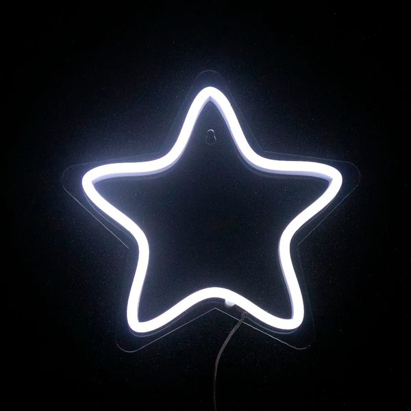چراغ دیواری نئون طرح ستاره کد 001