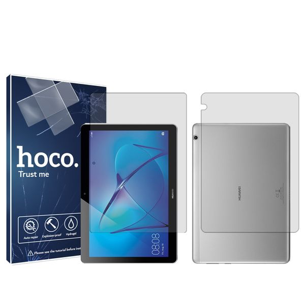 محافظ صفحه نمایش شفاف هوکو مدل HyGEL مناسب برای تبلت هوآوی MediaPad T3 10.0 به همراه محافظ پشت تبلت