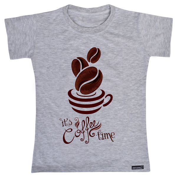 تی شرت آستین کوتاه دخترانه 27 مدل It Is Coffee Time کد MH895