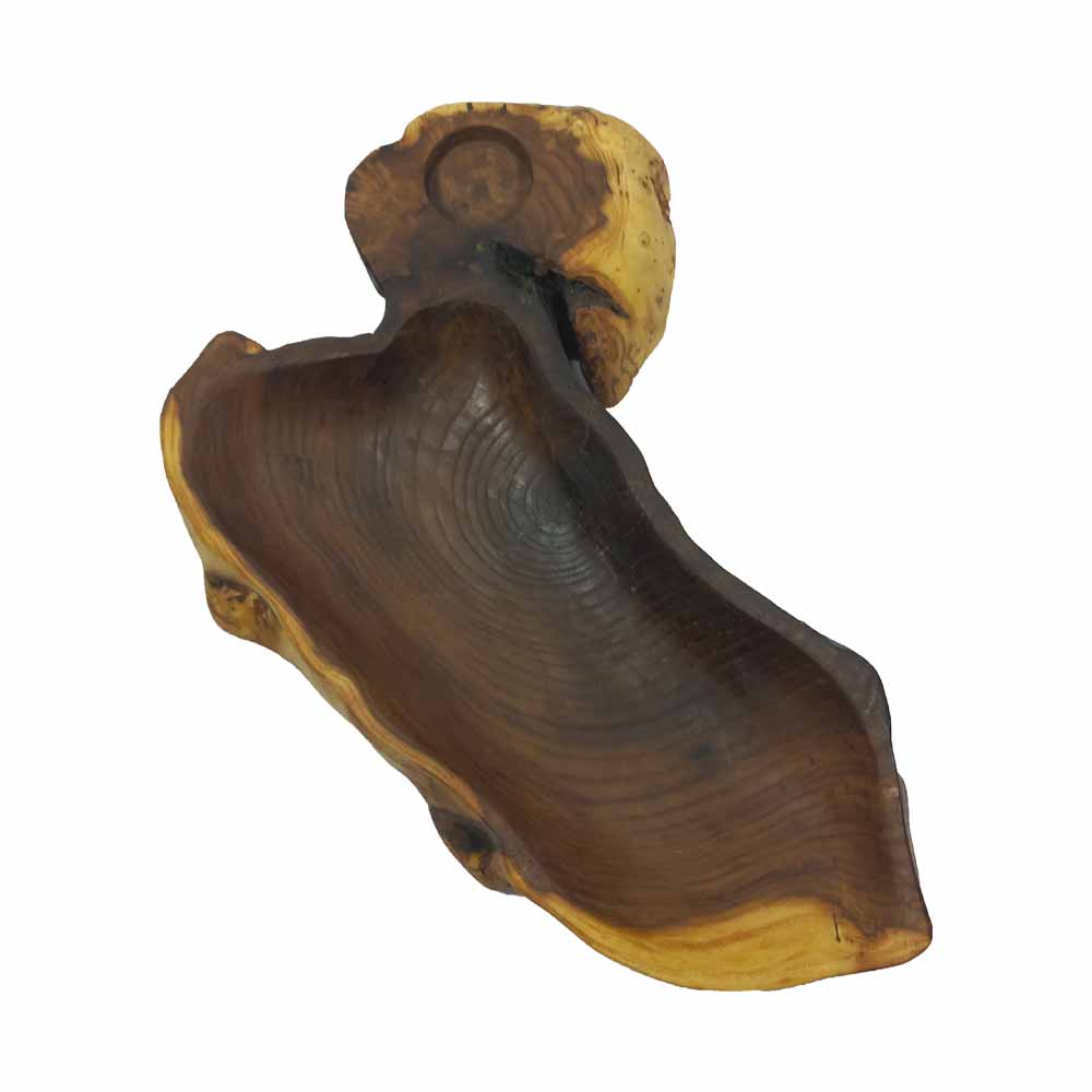 شکلات خوری چوبی گوراب چوب مدل دفرمه طرح روستیک کد 1022