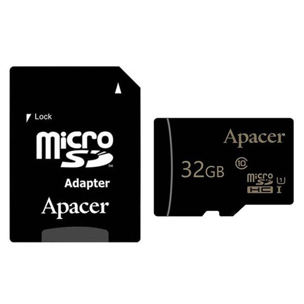 کارت حافظه microSDXC اپیسر کد 1080430 کلاس 10 استاندارد UHS-1 U1 سرعت 45MBps ظرفیت 32 گیگابایت به همراه آداپتور SD