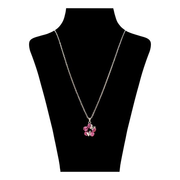 گردنبند نقره زنانه سواروسکی مدل گل پروانه ظریف کد 44854202
