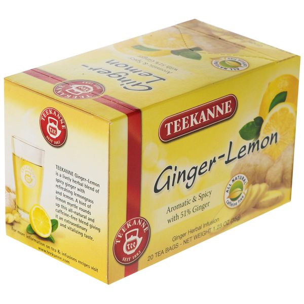 چای کیسه‌ ای تی کانه مدل Ginger Lemon بسته 20 عددی