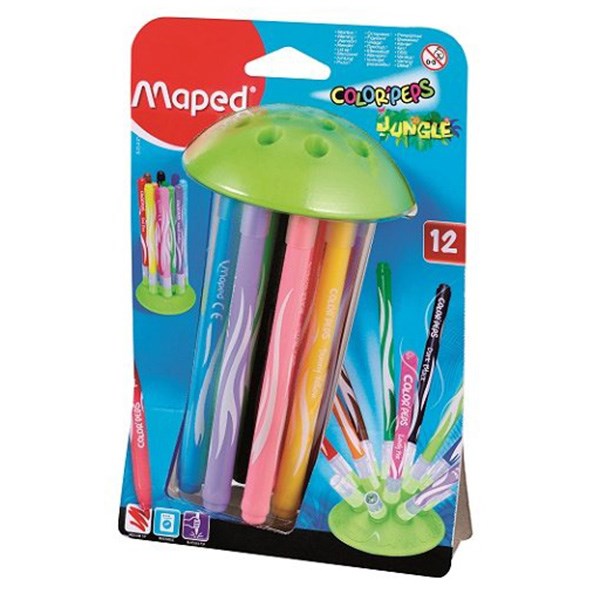 ماژیک رنگ آمیزی مپد مدل Color Peps Jungle کد 845445 - بسته 12 رنگ