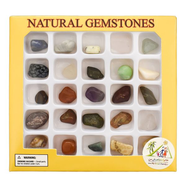 کیت آموزشی خانواده باهوش من مدل Natural Gemstones بسته 25 عددی