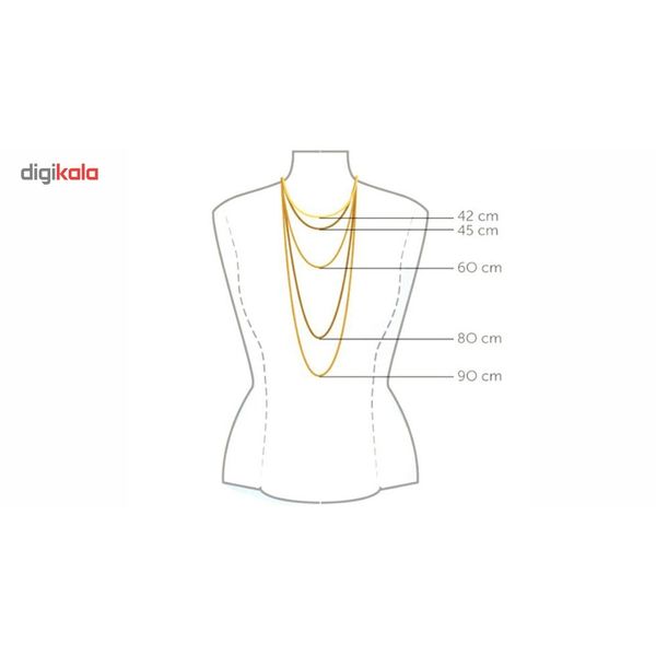 گردنبند طلا 18 عیار زنانه ماهک مدل MM0629