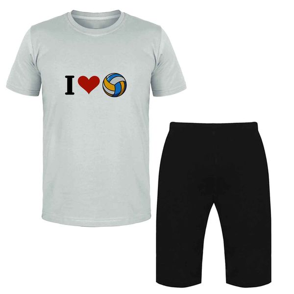 ست تی شرت و شلوارک مردانه مدل والیبال  کد L133 T
