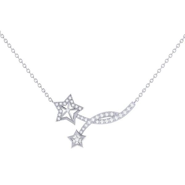 گردنبند طلا 18 عیار زنانه قیراط طرح ستاره کد GH5867