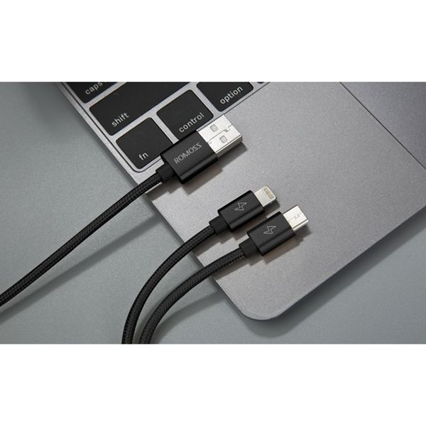 کابل تبدیل USB به Micro USB / لایتنینگ روموس مدل CB209 طول 1.5 متر
