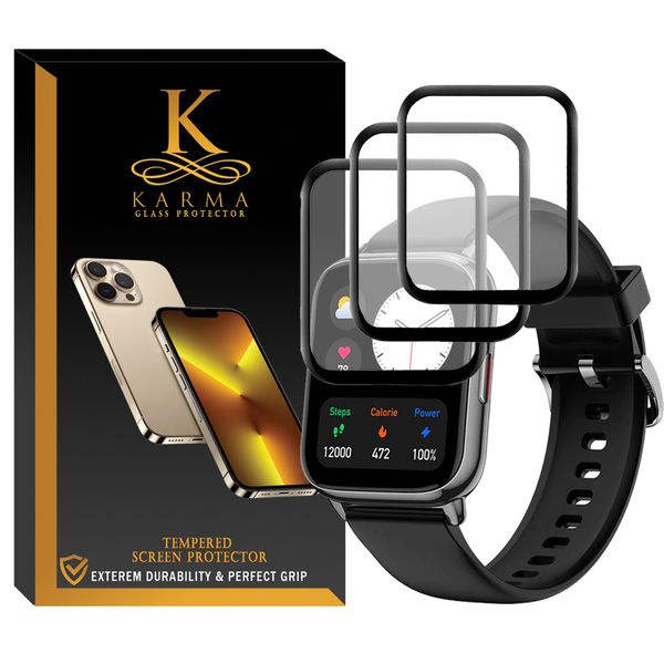 محافظ صفحه نمایش کارما مدل KA-PM مناسب برای ساعت هوشمند امیزفیت Amazfit Pop 2 بسته سه عددی