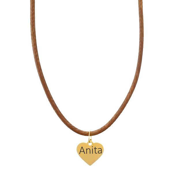 گردنبند طلا 18 عیار زنانه لیردا مدل اسم آنیتا