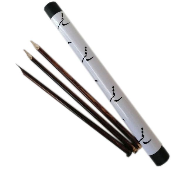 قلم خوشنویسی ساقی مدل کتابت تراشیده دزفولی مجموعه 3 عددی به همراه قلمدان