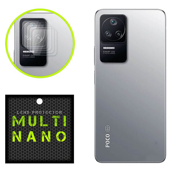 محافظ لنز دوربین مولتی نانو مدل X-L5N مناسب برای گوشی موبایل شیائومی Poco F4 بسته پنج عددی