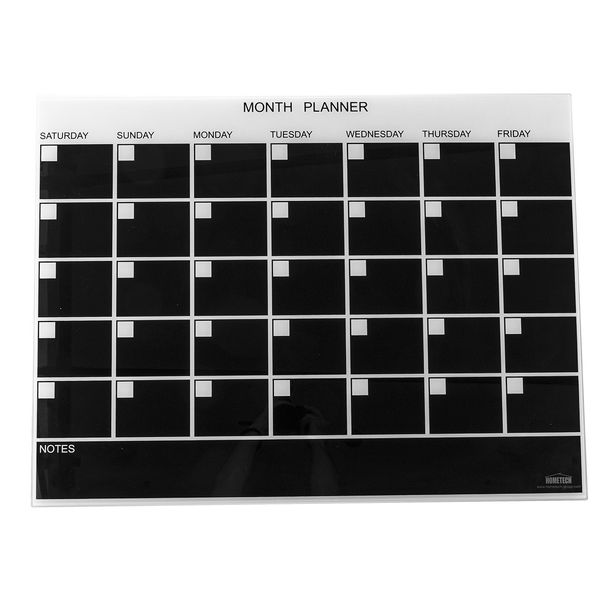تخته وایت برد شیشه ای مغناطیسی هوم تک مدل Month Planner Board سایز 70 × 90 سانتی‌متر
