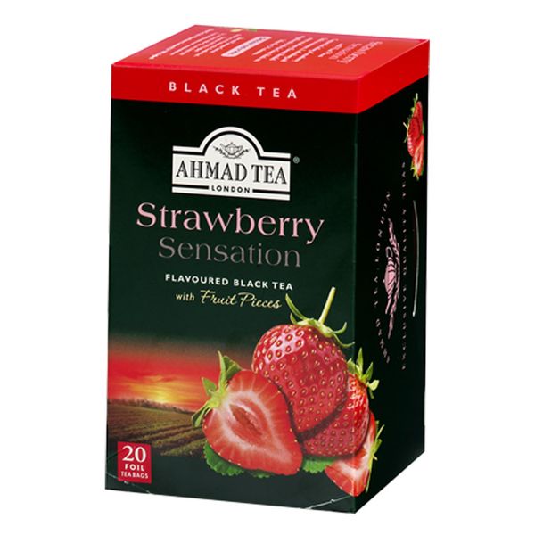 چای کیسه ای چای احمد مدل Strawberry Sensation بسته 20 عددی