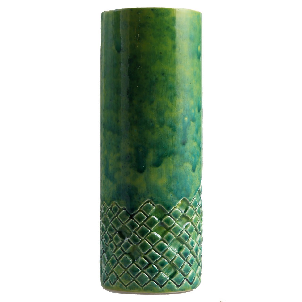 گلدان سرامیکی گالری اروشا مدل خشت سبز کد 103037