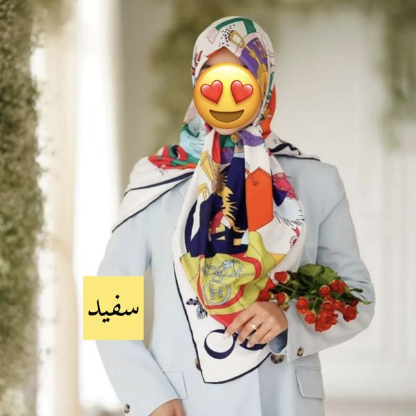 روسری زنانه مدل نخ توییل دست دوز کد 03