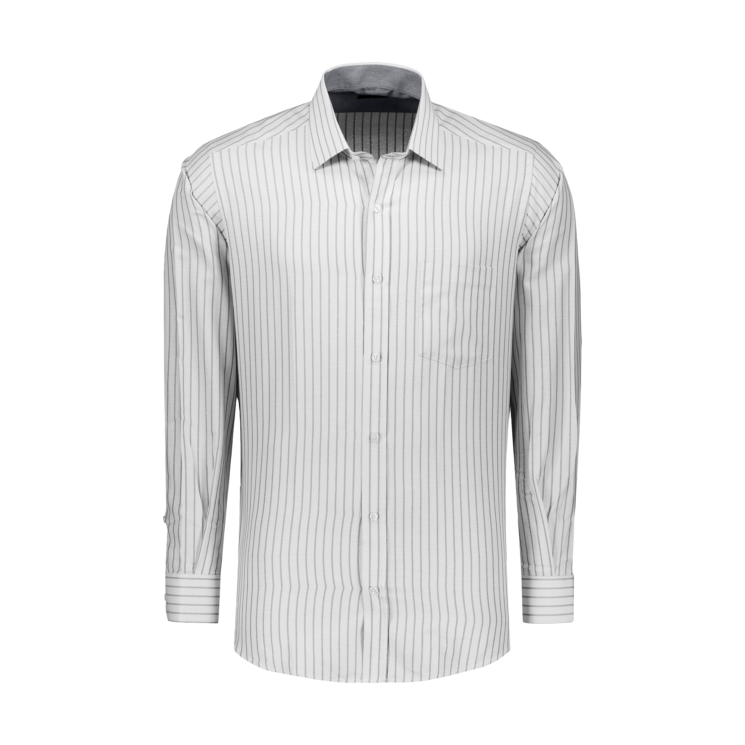پیراهن آستین بلند مردانه ایکات مدل ST1152000 رنگ سفید