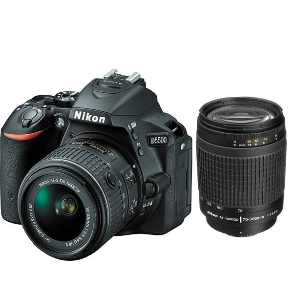 دوربین دیجیتال نیکون مدل D5500 به همراه لنز 18-55 و 70-300 میلی متر F/4-5.6G
