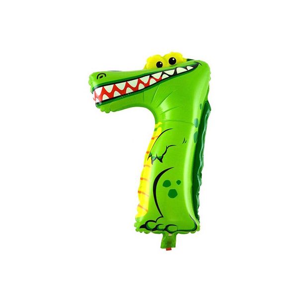 بادکنک پلاستیکی هپی شو عدد 7 طرح تمساح