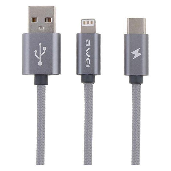 کابل تبدیل USB به لایتنینگ و USB-C اوی مدل CL-984 به طول 1 متر