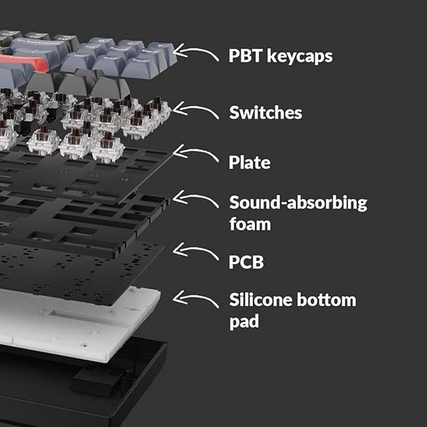 کیبورد مخصوص بازی کیکورن مدل  K1 Pro RGB Brown Switch
