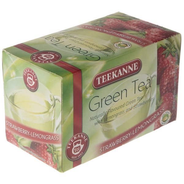 چای سبز کیسه‌ ای تی کانه مدل Strawberry Lemongrass بسته 20 عددی