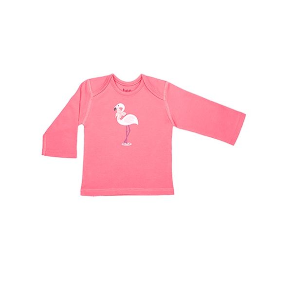 تی شرت آستین بلند نوزادی بی سی سی مدل flamingo