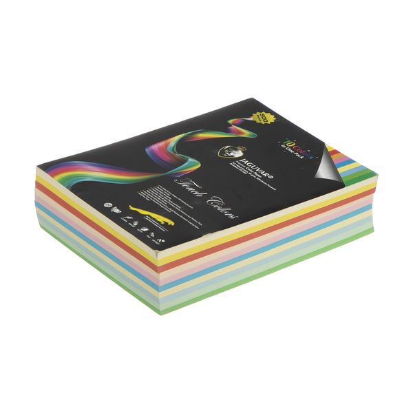 کاغذ رنگی A5 جگوار مدل 10 RAINBOW بسته 500 عددی