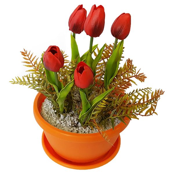 گلدان گل برتاریو مدل Red Tulip