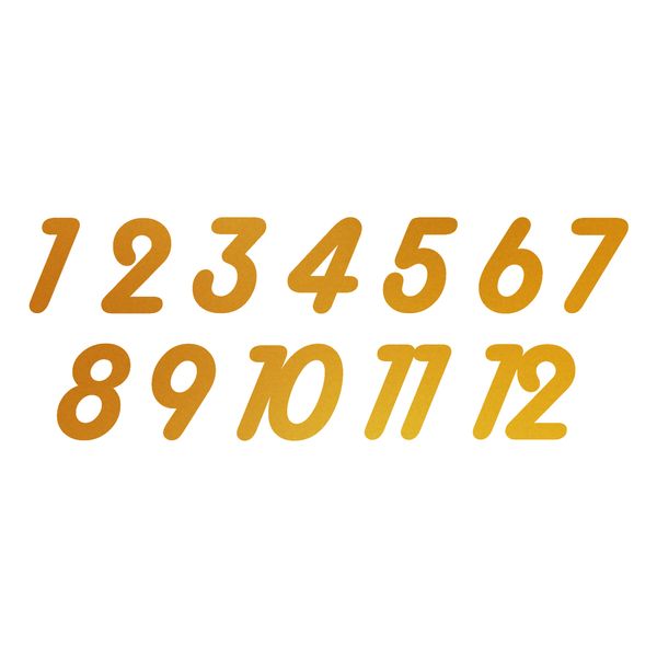 اعداد ساعت دیواری مدل 4cm کد C39-1 مجموعه 12 عددی