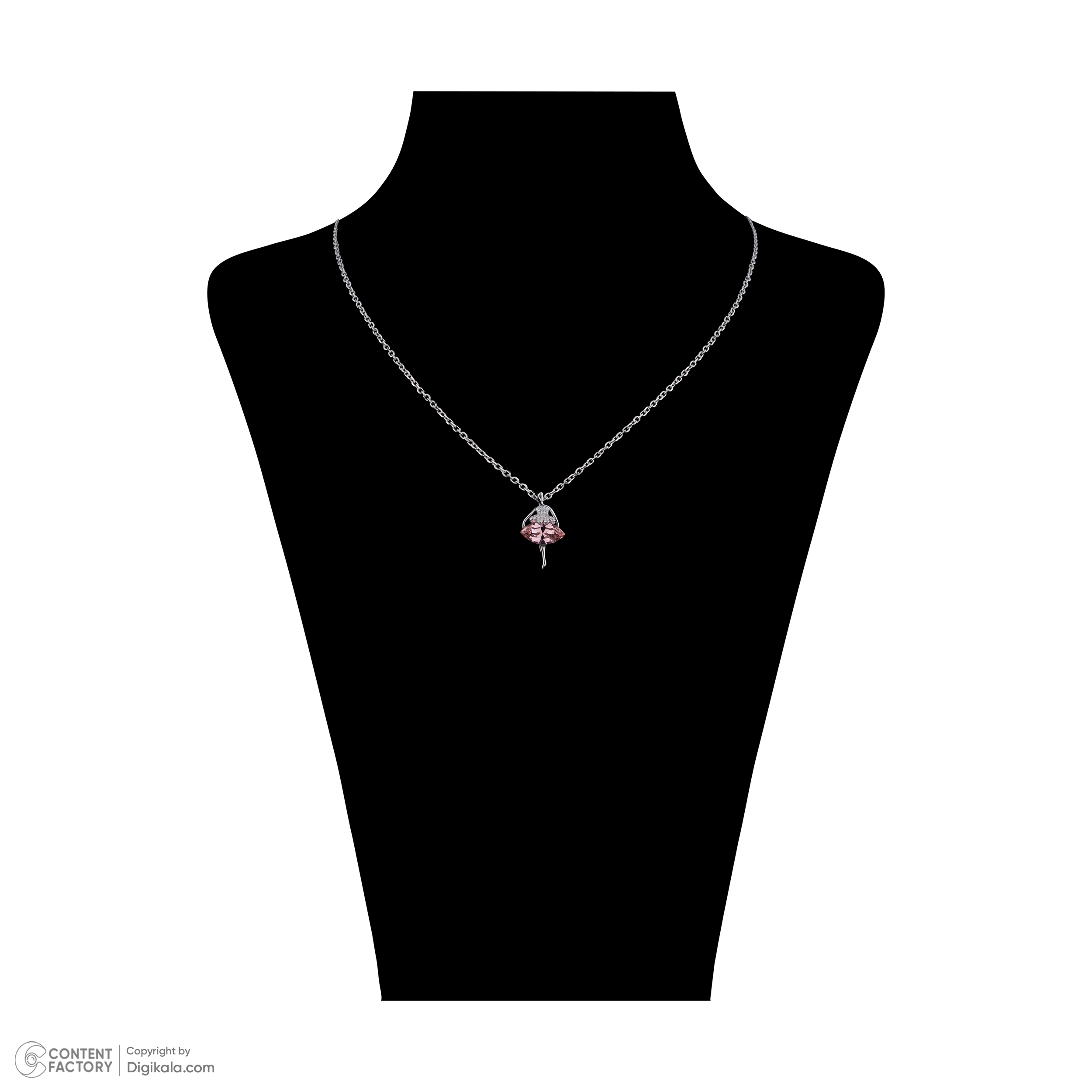 گردنبند نقره زنانه سواروسکی مدل بالرین جواهری کد 5445875