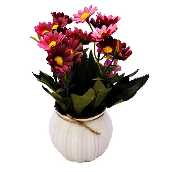 گلدان به همراه گل مصنوعی ایرسا مدل ceramic-2