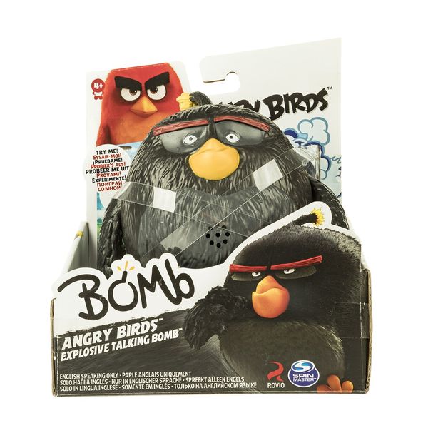 عروسک اسپین مستر مدل Angry Birds Bomb ارتفاع 15 سانتی متر