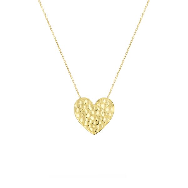 گردنبند طلا 18 عیار زنانه طلا و جواهر درریس مدل قلب 