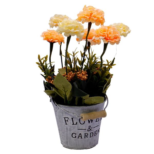 گلدان به همراه گل مصنوعی ایرسا مدل Bucket-1