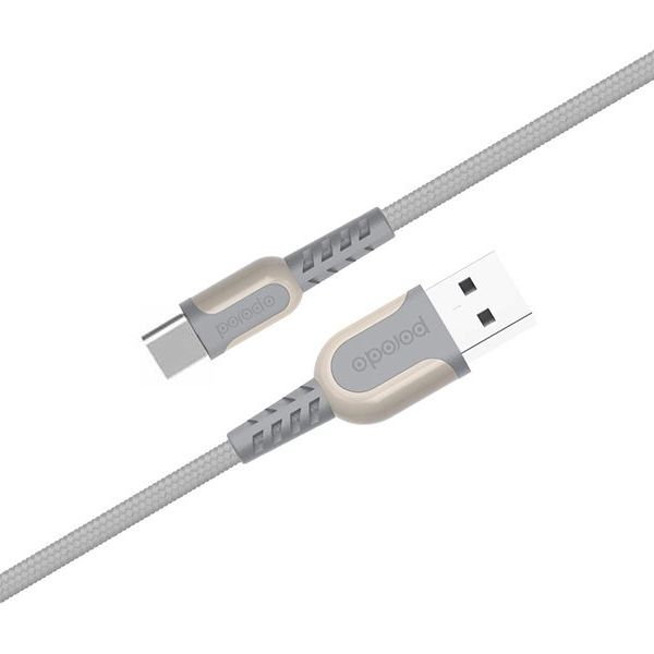 کابل تبدیل USB به USB-C یونیتک مدل PD-CMETRP24-GY طول 2.4 متر