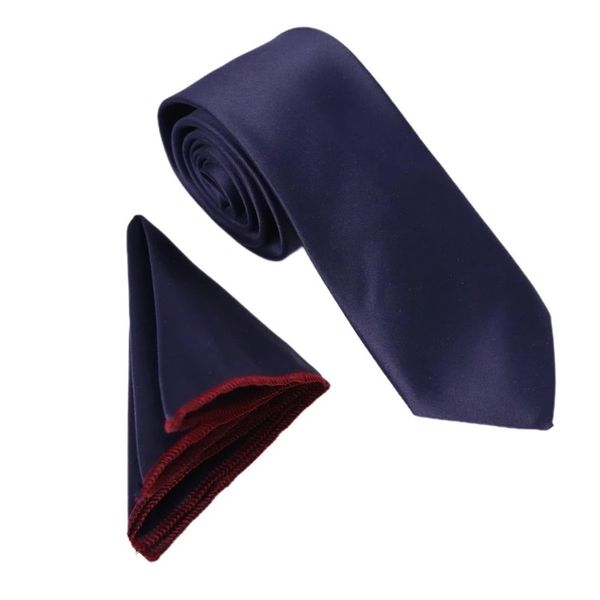 ست کراوات و دستمال جیب مردانه مدل آیکُت basic 02