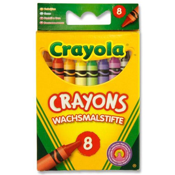 مداد شمعی 8 رنگ کرایولا مدل Crayons Wachsmalstifte کد 0008