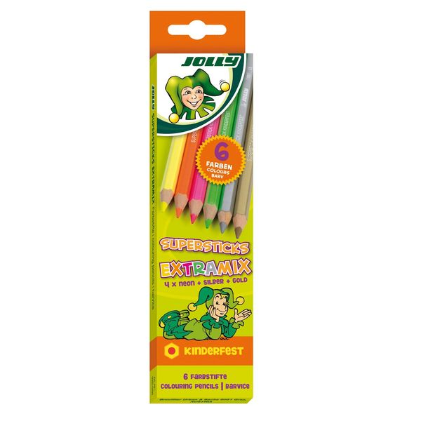 مداد رنگی 6 رنگ جولی مدل 0490-3000