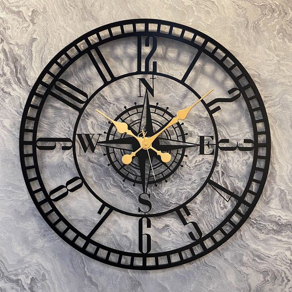 ساعت دیواری اِلِنسی مدل قطب نما کد Compass
