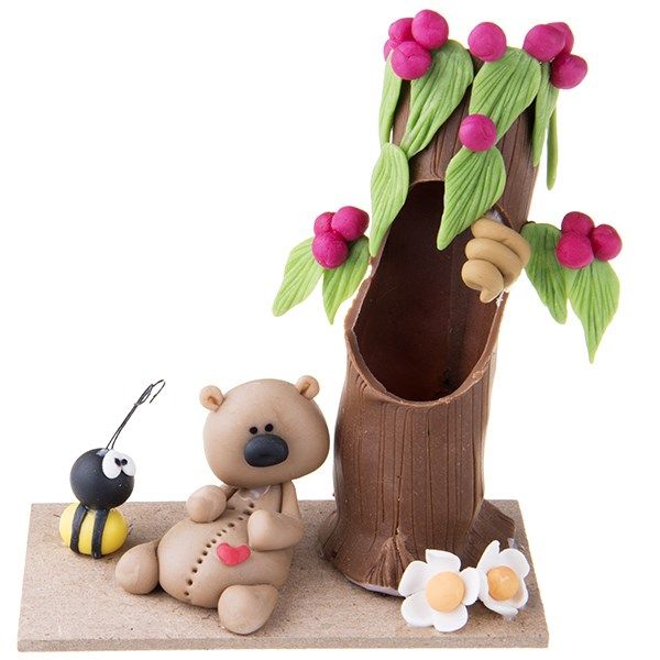 عروسک تزئینی آقای خرس بچه زنبور و درخت Ice Toys